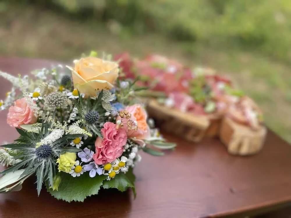 Décoration florale pour mariage en altitude — Grand Hôtel & Kurhaus Arolla