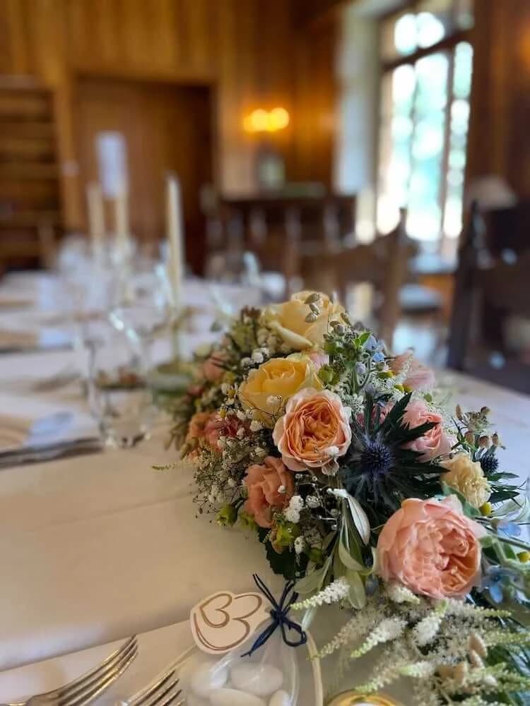 Table de réception pour mariage en altitude Valais — Grand Hôtel & Kurhaus Arolla